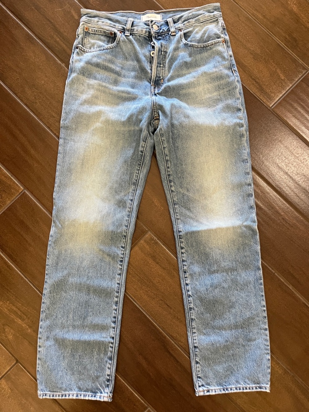 Madewell Light Wash Womens The Longline Straight Jeans